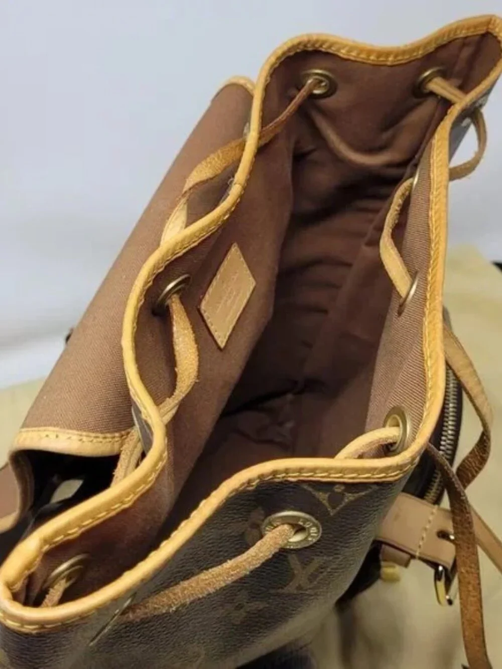 LOUIS VUITTON Monogram Canvas Backpack Sac Ad Bosp